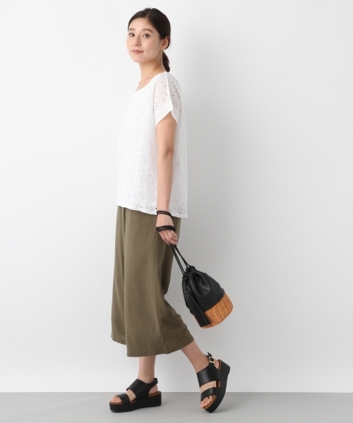 LEPSIM（レプシィム）の「R/Tクロプドワイドパンツ　796645（その他パンツ・レディース・ブラック/ベージュ/カーキ/オレンジ・MEDIUM/LARGE）」の10枚目の写真