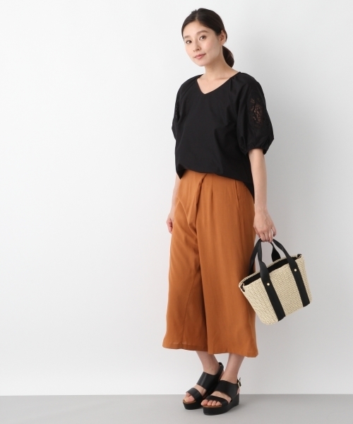 LEPSIM（レプシィム）の「R/Tクロプドワイドパンツ　796645（その他パンツ・レディース・ブラック/ベージュ/カーキ/オレンジ・MEDIUM/LARGE）」の11枚目の写真