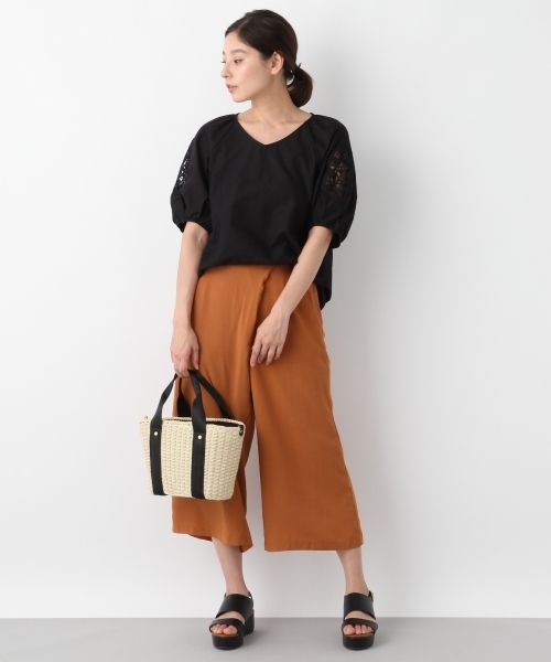 LEPSIM（レプシィム）の「R/Tクロプドワイドパンツ　796645（その他パンツ・レディース・ブラック/ベージュ/カーキ/オレンジ・MEDIUM/LARGE）」の12枚目の写真