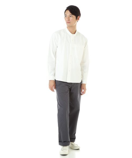 MHL.（エムエイチエル）の「DRY COTTON HOPSACK（シャツ/ブラウス・メンズ・ホワイト/ブラック・SMALL/MEDIUM/LARGE）」の16枚目の写真