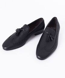 SD: 【イタリア製】シュリンクレザー タッセル ローファー