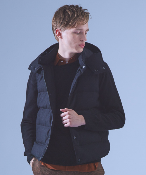 ABAHOUSE（アバハウス）の「【Recency of Mine】KWD撚り杢ジョーゼットダウンベスト（ブルゾン・メンズ・ブルー/ネイビー/チャコールグレー/ブラック・46/50/44/48）」の21枚目の写真