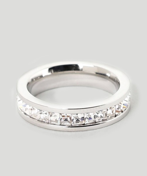 florist（フローリスト）の「ステンレスシンプルスクエアエタニティーリング（リング・レディース・シルバー/ゴールド/ピンクゴールド・12号/9号/17号/7号/20号/15号/4号/23号）」の2枚目の写真