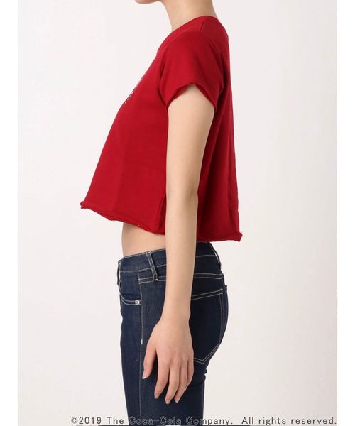GYDA(ジェイダ)の「Coca-ColaボトルデザインショートTシャツ(Tシャツ/カットソー・レディース・ブラック/オフホワイト/レッド・FREE)」の20枚目の写真