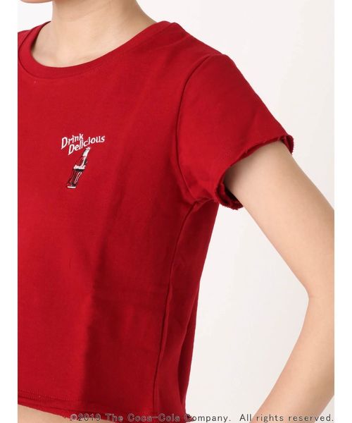 GYDA(ジェイダ)の「Coca-ColaボトルデザインショートTシャツ(Tシャツ/カットソー・レディース・ブラック/オフホワイト/レッド・FREE)」の17枚目の写真