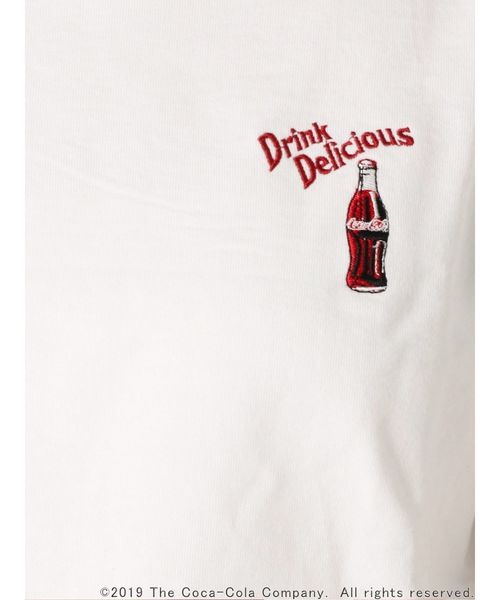 GYDA(ジェイダ)の「Coca-ColaボトルデザインショートTシャツ(Tシャツ/カットソー・レディース・ブラック/オフホワイト/レッド・FREE)」の15枚目の写真