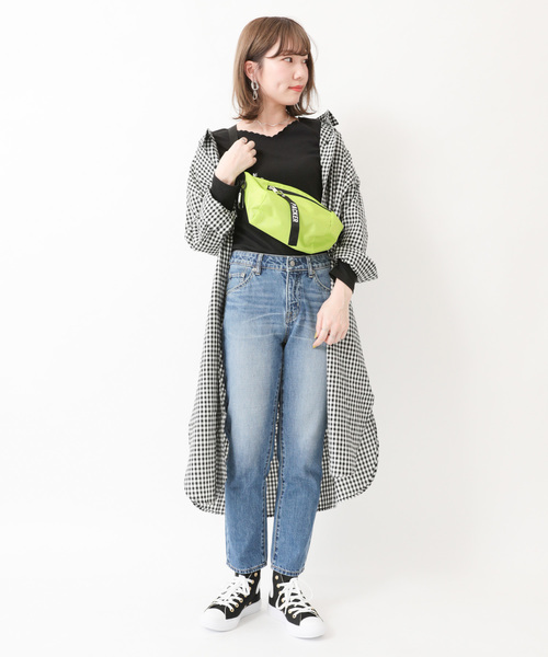 earth music&ecology（アースミュージックアンドエコロジー）の「・衿スカラップテレコプルオーバー ●＊（Tシャツ/カットソー・レディース・グレー系その他/アイボリー/ブラック/グリーン/ピンク/ラベンダー・S/M）」の11枚目の写真