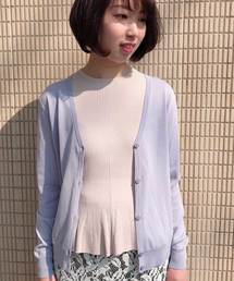 A/C DESIGN BY ALPHA CUBIC | 春夏カラーVネックカーディガン(カーディガン/ボレロ)