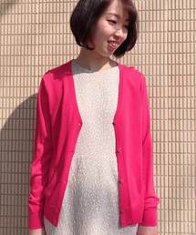 A/C DESIGN BY ALPHA CUBIC | 春夏カラーVネックカーディガン(カーディガン/ボレロ)