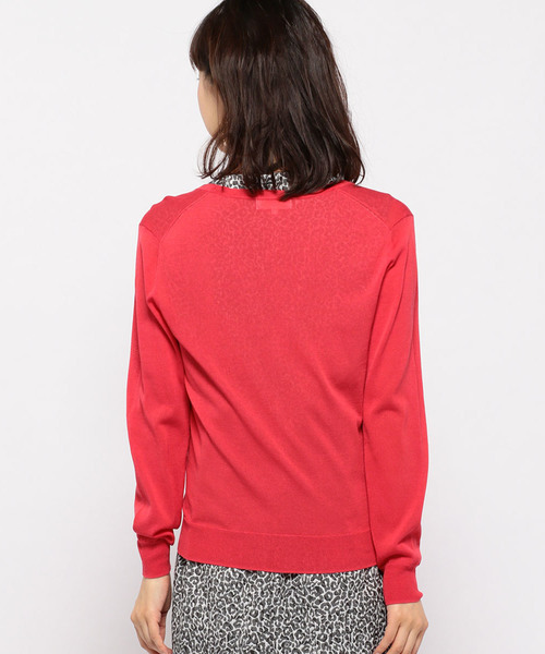 A/C DESIGN BY ALPHA CUBIC（エーシーデザインバイアルファキュービック）の「春夏カラーVネックカーディガン（カーディガン/ボレロ・レディース・ピンク/グリーン/ネイビー/ラベンダー・M size/L size）」の13枚目の写真