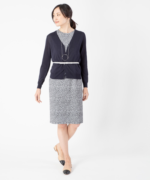 A/C DESIGN BY ALPHA CUBIC（エーシーデザインバイアルファキュービック）の「春夏カラーVネックカーディガン（カーディガン/ボレロ・レディース・ピンク/グリーン/ネイビー/ラベンダー・M size/L size）」の21枚目の写真