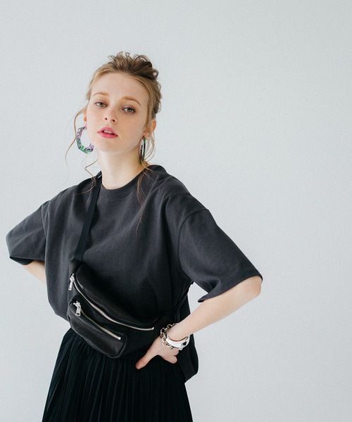 PUBLIC TOKYO（パブリックトウキョウ）の「極 MVS クルーネック 無地 Tシャツ（Tシャツ/カットソー・レディース・ホワイト/ピンク/ダークグレー/ライトベージュ/サックスブルー/カーキ・FREE）」の13枚目の写真