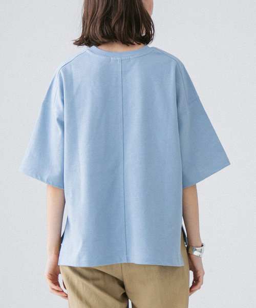 PUBLIC TOKYO（パブリックトウキョウ）の「極 MVS クルーネック 無地 Tシャツ（Tシャツ/カットソー・レディース・ホワイト/ピンク/ダークグレー/ライトベージュ/サックスブルー/カーキ・FREE）」の20枚目の写真