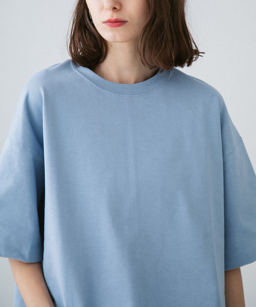 PUBLIC TOKYO（パブリックトウキョウ）の「極 MVS クルーネック 無地 Tシャツ（Tシャツ/カットソー・レディース・ホワイト/ピンク/ダークグレー/ライトベージュ/サックスブルー/カーキ・FREE）」の21枚目の写真