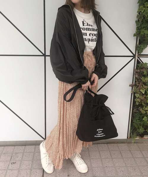 one after another NICE CLAUP(ワンアフターアナザーナイスクラップ)の「ワッシャーロングスカート(スカート・レディース・ブラック/ブラウン/オフホワイト/アイボリー・FREE)」の13枚目の写真