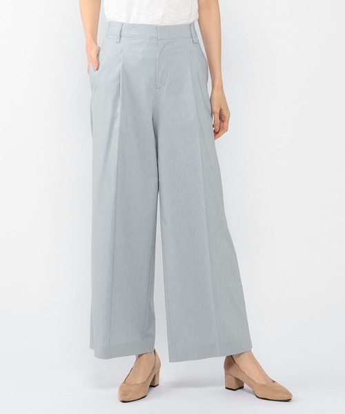 A/C DESIGN BY ALPHA CUBIC（エーシーデザインバイアルファキュービック）の「◇カタログ掲載◇【麻シリーズ】麻入りワイドパンツ（その他パンツ・レディース・サックスブルー/ライトグレー/ネイビー・67/64）」の6枚目の写真