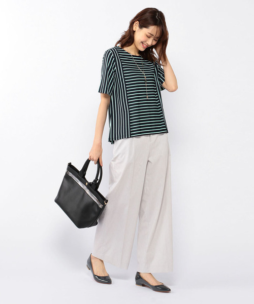 A/C DESIGN BY ALPHA CUBIC（エーシーデザインバイアルファキュービック）の「◇カタログ掲載◇【麻シリーズ】麻入りワイドパンツ（その他パンツ・レディース・サックスブルー/ライトグレー/ネイビー・67/64）」の14枚目の写真