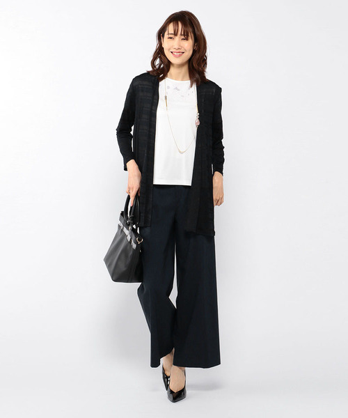 A/C DESIGN BY ALPHA CUBIC（エーシーデザインバイアルファキュービック）の「◇カタログ掲載◇【麻シリーズ】麻入りワイドパンツ（その他パンツ・レディース・サックスブルー/ライトグレー/ネイビー・67/64）」の16枚目の写真