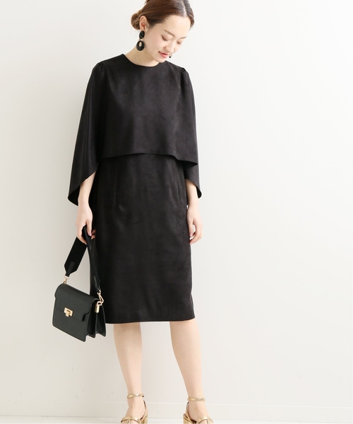 Vermeil Par Iena ヴェルメイユパーイエナ の Room No 8 Black F Suede Shawl ドレス ワンピース Wear