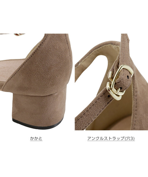 KOBE LETTUCE(コウベレタス)の「チャンキーヒールリボンサンダル(サンダル・レディース・ブラック/レッド/ゴールド/ブラック系その他/ピンクベージュ/グレイッシュベージュ・L/LL/M/S)」の14枚目の写真