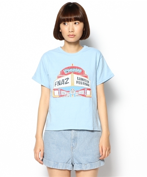 WEGO（ウィゴー）の「WEGO/Pomposo Tシャツ（Tシャツ/カットソー・レディース・アイボリー/サックスブルー・FREE）」の3枚目の写真
