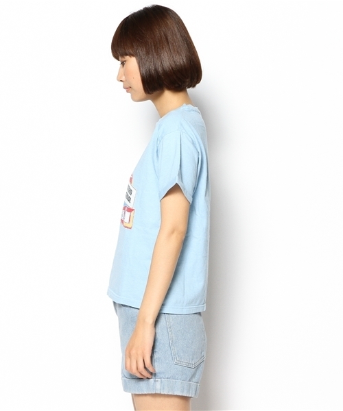 WEGO（ウィゴー）の「WEGO/Pomposo Tシャツ（Tシャツ/カットソー・レディース・アイボリー/サックスブルー・FREE）」の4枚目の写真