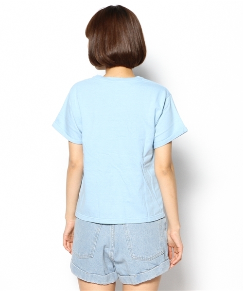 WEGO（ウィゴー）の「WEGO/Pomposo Tシャツ（Tシャツ/カットソー・レディース・アイボリー/サックスブルー・FREE）」の5枚目の写真