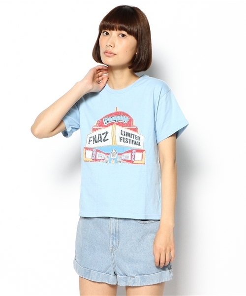 WEGO（ウィゴー）の「WEGO/Pomposo Tシャツ（Tシャツ/カットソー・レディース・アイボリー/サックスブルー・FREE）」の10枚目の写真