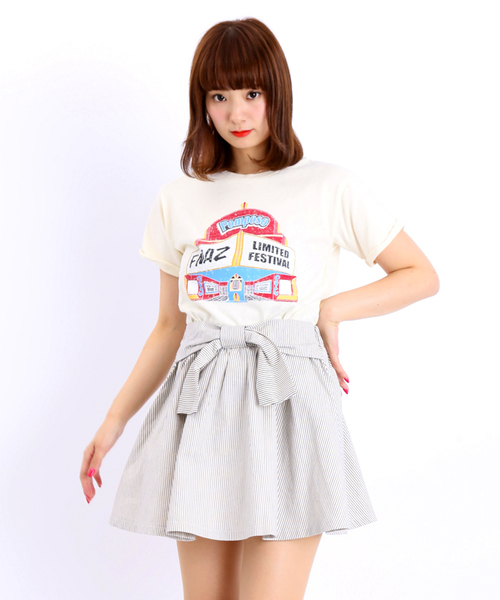 WEGO（ウィゴー）の「WEGO/Pomposo Tシャツ（Tシャツ/カットソー・レディース・アイボリー/サックスブルー・FREE）」の13枚目の写真