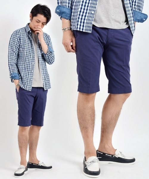 SHIPS（シップス）の「SC: カラー ガーメントダイ ノープリーツ ショーツ（チノパンツ・メンズ・ブルー/ネイビー/グリーン/ベージュ/ピンク/オフホワイト/オリーブ・MEDIUM/SMALL/LARGE/X-LARGE）」の6枚目の写真