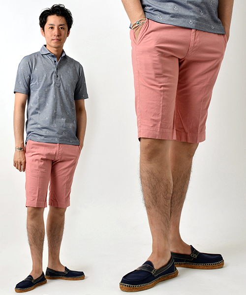 SHIPS（シップス）の「SC: カラー ガーメントダイ ノープリーツ ショーツ（チノパンツ・メンズ・ブルー/ネイビー/グリーン/ベージュ/ピンク/オフホワイト/オリーブ・MEDIUM/SMALL/LARGE/X-LARGE）」の7枚目の写真