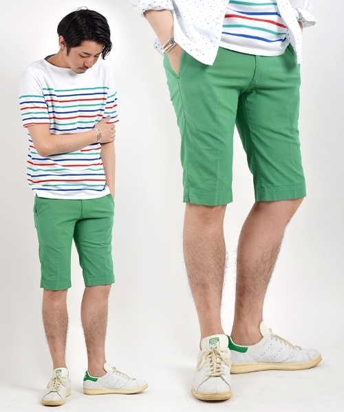 SHIPS（シップス）の「SC: カラー ガーメントダイ ノープリーツ ショーツ（チノパンツ・メンズ・ブルー/ネイビー/グリーン/ベージュ/ピンク/オフホワイト/オリーブ・MEDIUM/SMALL/LARGE/X-LARGE）」の5枚目の写真