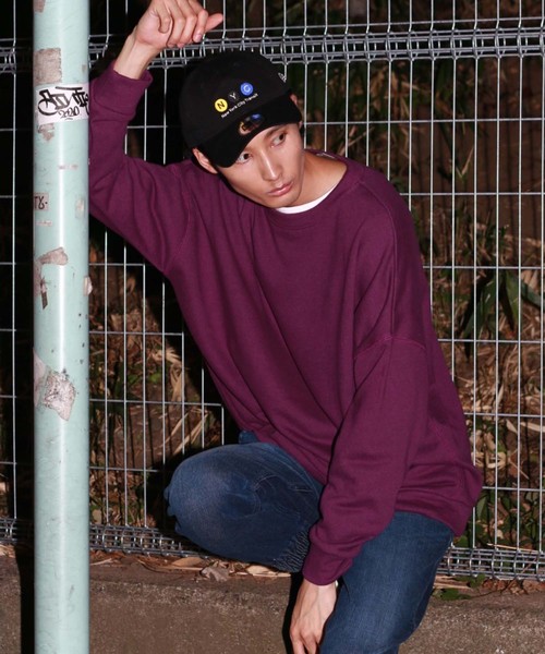 CRAFT STANDARD BOUTIQUE（クラフトスタンダードブティック）の「モックネック風裏毛スウェットプルオーバー＊（スウェット・レディース・ブラック/オフホワイト/キャメル/パープル/ブルー・M/L）」の4枚目の写真