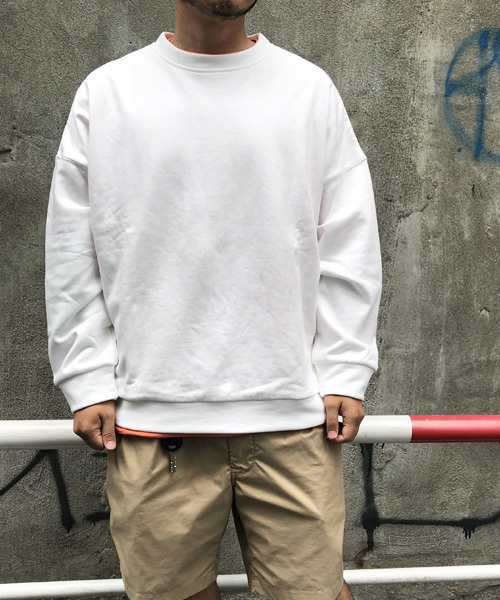 CRAFT STANDARD BOUTIQUE（クラフトスタンダードブティック）の「モックネック風裏毛スウェットプルオーバー＊（スウェット・レディース・ブラック/オフホワイト/キャメル/パープル/ブルー・M/L）」の8枚目の写真