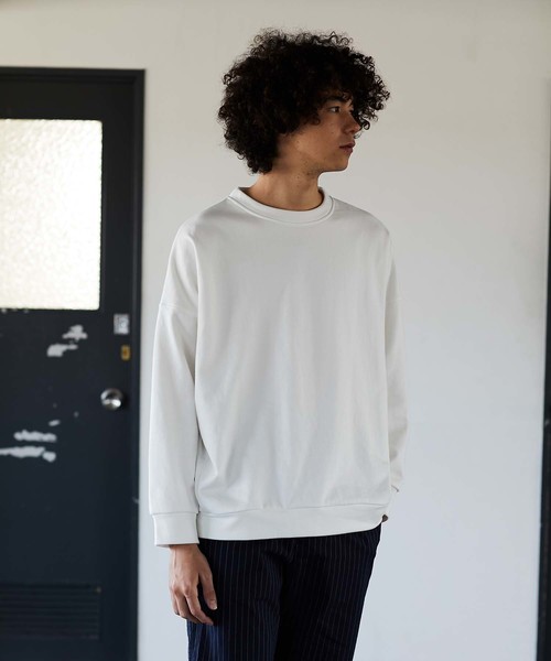 CRAFT STANDARD BOUTIQUE（クラフトスタンダードブティック）の「モックネック風裏毛スウェットプルオーバー＊（スウェット・レディース・ブラック/オフホワイト/キャメル/パープル/ブルー・M/L）」の18枚目の写真