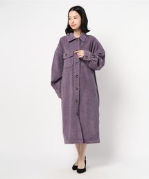 シャツワンピース パープル 紫色系 コーデュロイ ファッション通販 Zozotown