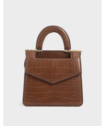 ミニクロック エフェクトエンベロープバッグ / Mini Croc-Effect Envelope Bag
