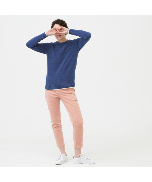 AIGLE（エーグル）の「コットン ストレッチ コーデュロイ パンツ（その他パンツ・レディース・ダークネイビー/ピンク/オレンジ・LARGE/SMALL/MEDIUM）」の2枚目の写真