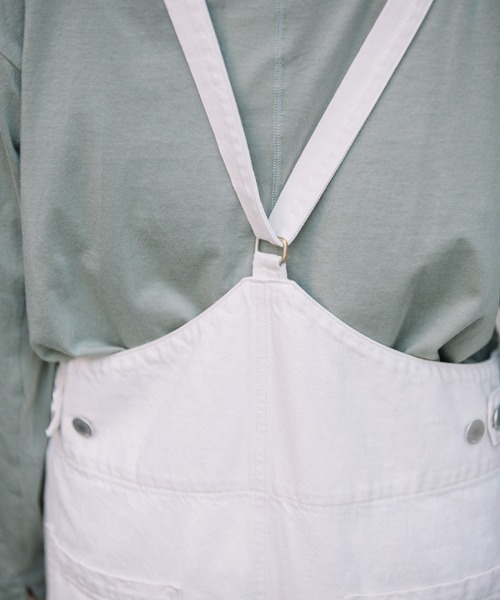 Munich（ミューニック）の「10ozリバースダイホワイトデニム　サロペット/ジャンプスーツ（サロペット/オーバーオール・レディース・ホワイト・S/M）」の10枚目の写真