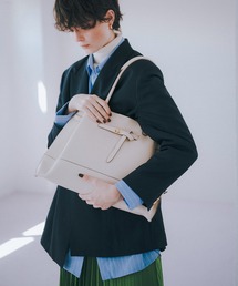 【TREASURE TOPKAPI/トプカピ トレジャー】シュリンクレザー ベルトデザイン レディース A4 トートバッグ