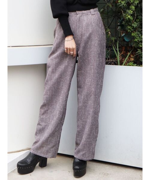 セール ツイードジャストウエストワイドパンツ その他パンツ Emoda エモダ のファッション通販 Zozotown