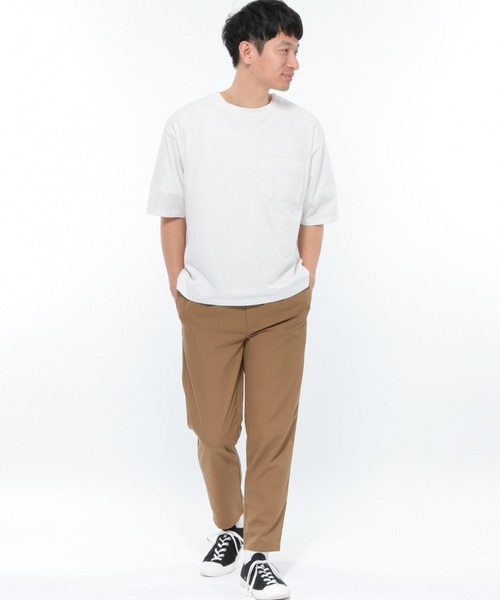 LAKOLE（ラコレ）の「スーピマ5分袖ポケットTシャツ / LAKOLE（Tシャツ/カットソー・メンズ・ホワイト/ライトグレー/ライトブラウン/クリアグリーン/ラベンダー・SMALL/MEDIUM/LARGE/X-LARGE）」の8枚目の写真