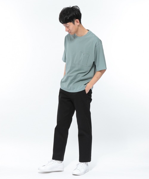 LAKOLE（ラコレ）の「スーピマ5分袖ポケットTシャツ / LAKOLE（Tシャツ/カットソー・メンズ・ホワイト/ライトグレー/ライトブラウン/クリアグリーン/ラベンダー・SMALL/MEDIUM/LARGE/X-LARGE）」の11枚目の写真