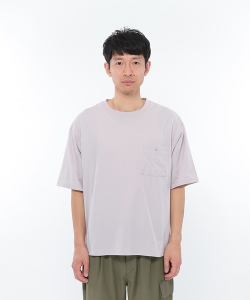 LAKOLE（ラコレ）の「スーピマ5分袖ポケットTシャツ / LAKOLE（Tシャツ/カットソー・メンズ・ホワイト/ライトグレー/ライトブラウン/クリアグリーン/ラベンダー・SMALL/MEDIUM/LARGE/X-LARGE）」の15枚目の写真