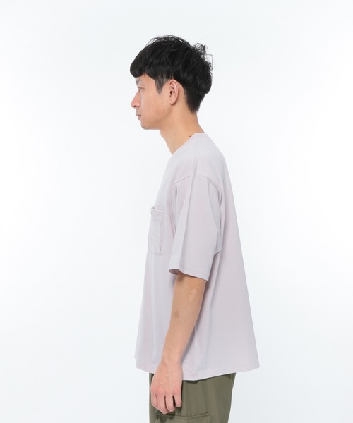 LAKOLE（ラコレ）の「スーピマ5分袖ポケットTシャツ / LAKOLE（Tシャツ/カットソー・メンズ・ホワイト/ライトグレー/ライトブラウン/クリアグリーン/ラベンダー・SMALL/MEDIUM/LARGE/X-LARGE）」の16枚目の写真