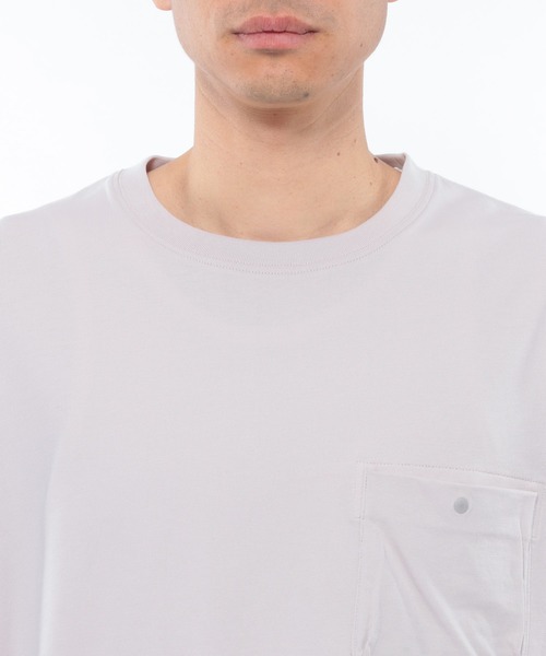 LAKOLE（ラコレ）の「スーピマ5分袖ポケットTシャツ / LAKOLE（Tシャツ/カットソー・メンズ・ホワイト/ライトグレー/ライトブラウン/クリアグリーン/ラベンダー・SMALL/MEDIUM/LARGE/X-LARGE）」の18枚目の写真