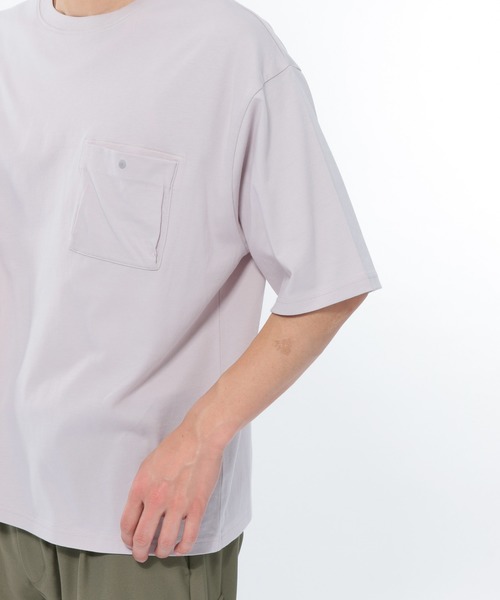 LAKOLE（ラコレ）の「スーピマ5分袖ポケットTシャツ / LAKOLE（Tシャツ/カットソー・メンズ・ホワイト/ライトグレー/ライトブラウン/クリアグリーン/ラベンダー・SMALL/MEDIUM/LARGE/X-LARGE）」の19枚目の写真