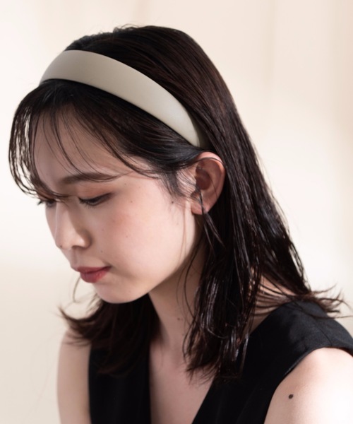 flowriri（フロウリリ）の「flowriri レザーカチューシャ（カチューシャ・レディース・ダークブラウン/ブラウン・FREE）」の5枚目の写真