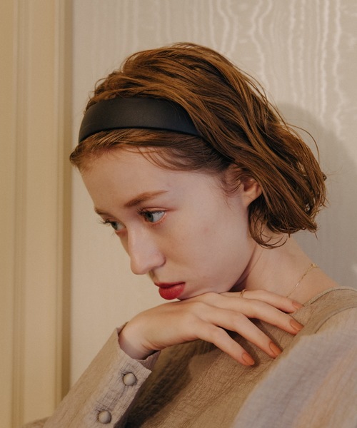 flowriri（フロウリリ）の「flowriri レザーカチューシャ（カチューシャ・レディース・ダークブラウン/ブラウン・FREE）」の8枚目の写真