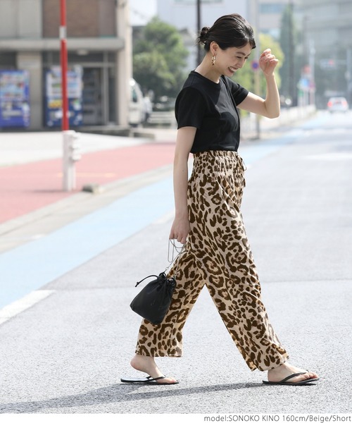 coca（coca）（コカ）の「ビックレオパード柄ロングパンツ（その他